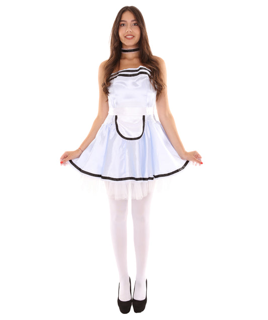 女性用 JCO-344_1 フレンチメイド制服コスプレ ライトブルーコスチューム