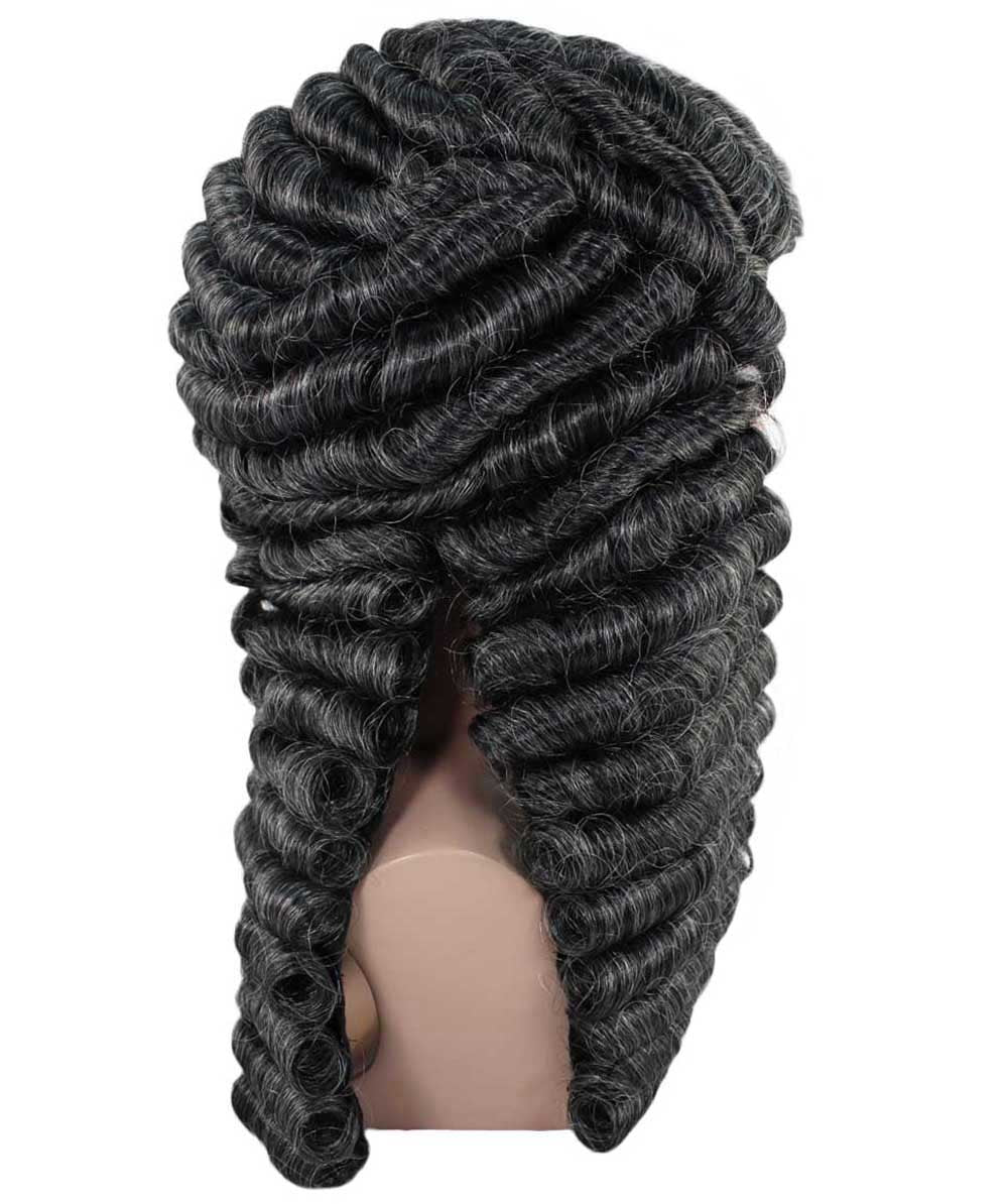 ハロウィンパーティ プレミアム男性用 H-4273 コロニアル判事 ブラックロングウィッグ