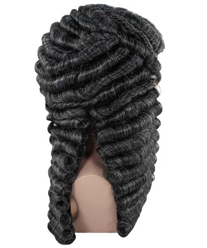 ハロウィンパーティ プレミアム男性用 H-4273 コロニアル判事 ブラックロングウィッグ