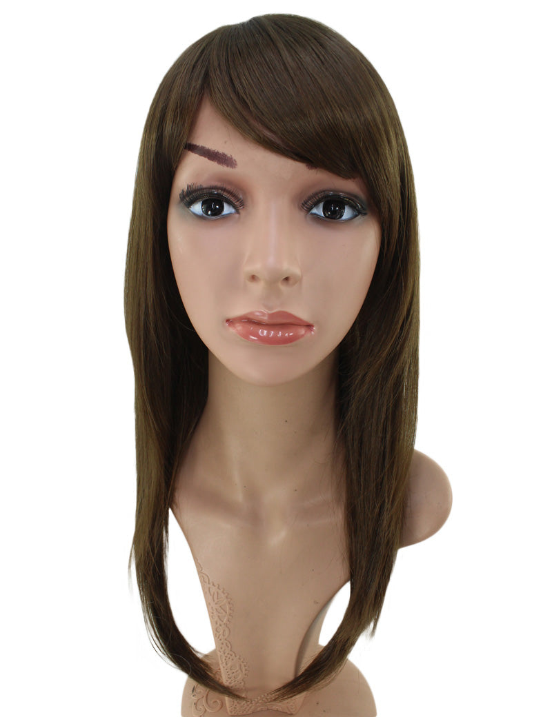 定番の人気商品です！ストレートロングスタイル  ウィッグ1つで簡単にサラサラヘアーに！ ウィッグネット付き W-407