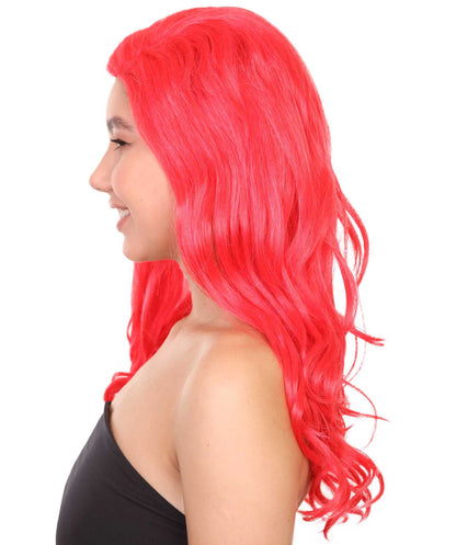 プレミアムハロウィンパーティーレディ H-5419 ロングレングス ハロウィンセクシーアメリカンポップスターウィッグ レッド