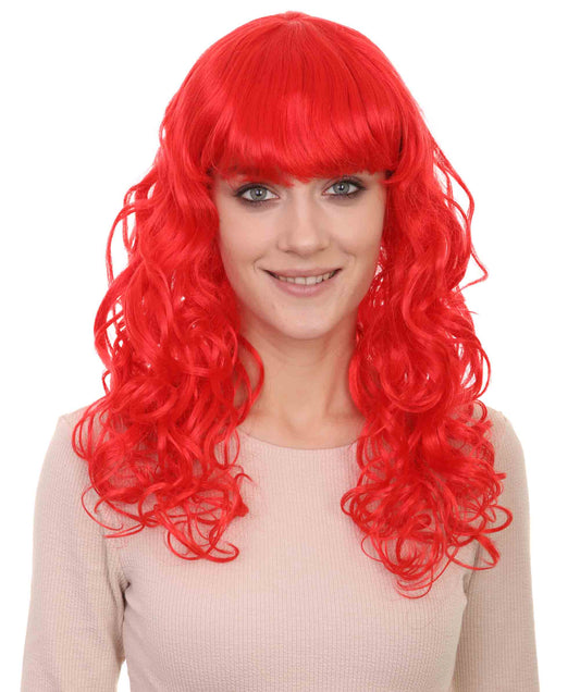 Wigs2you ハロウィンパーティー プレミアム レディース H-994 着用しやすい ベラウィッグ レッドカラー