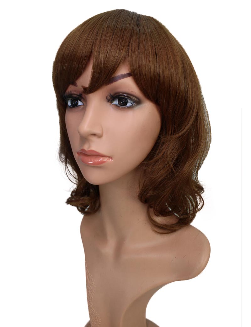 耐熱商品 | ミディアムウィッグ | エアリーカールで女子力UPする人気スタイル | アレンジ自由 | ウィッグネット付き W-160