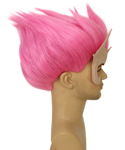 Wigs2you H-6917 メンズ アメリカンコミック ミュータント スーパーヒーロー ピンクウィッグ | ハロウィンに最適 | 難燃性合成繊維