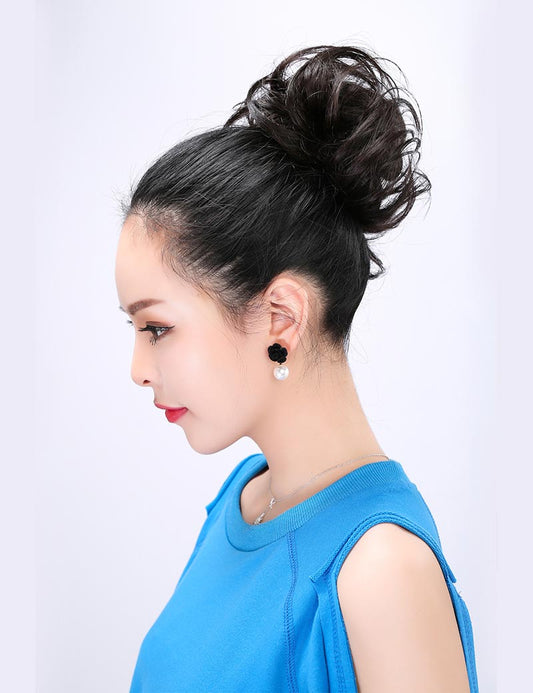 レディースファッション W-8211 ブラック ヘアアクセサリー 合成繊維