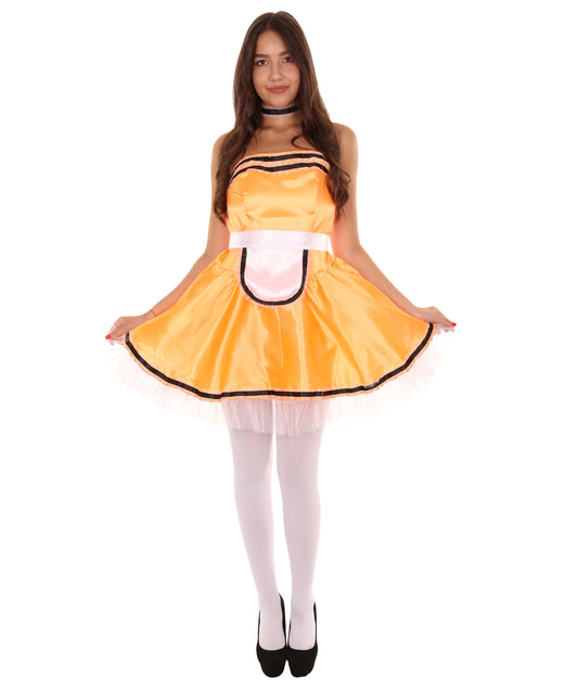女性用 JCO-344_9 フレンチメイド制服コスプレ オレンジコスチューム