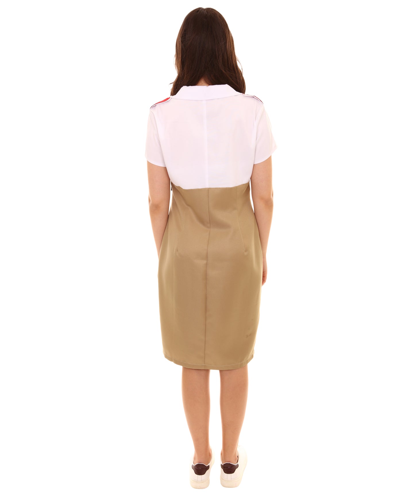 女性 JCO-446 の軍服コスチューム ホワイトとゴールデンコスプレコスチューム
