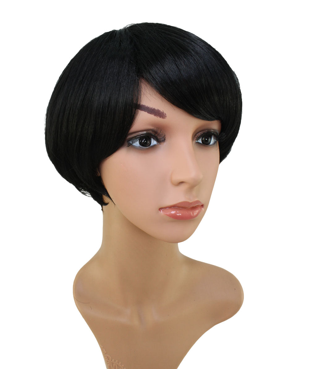 "耐熱商品☆ショートでも可愛くオシャレに♪ 丸みのあるシルエットが綺麗なショートボブスタイル♪ ウィッグネット付き♪W-554 "