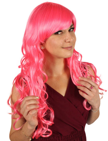 Wigs2you ハロウィン パーティー プレミアム レディース H-689 ピンク カール ウィッグ