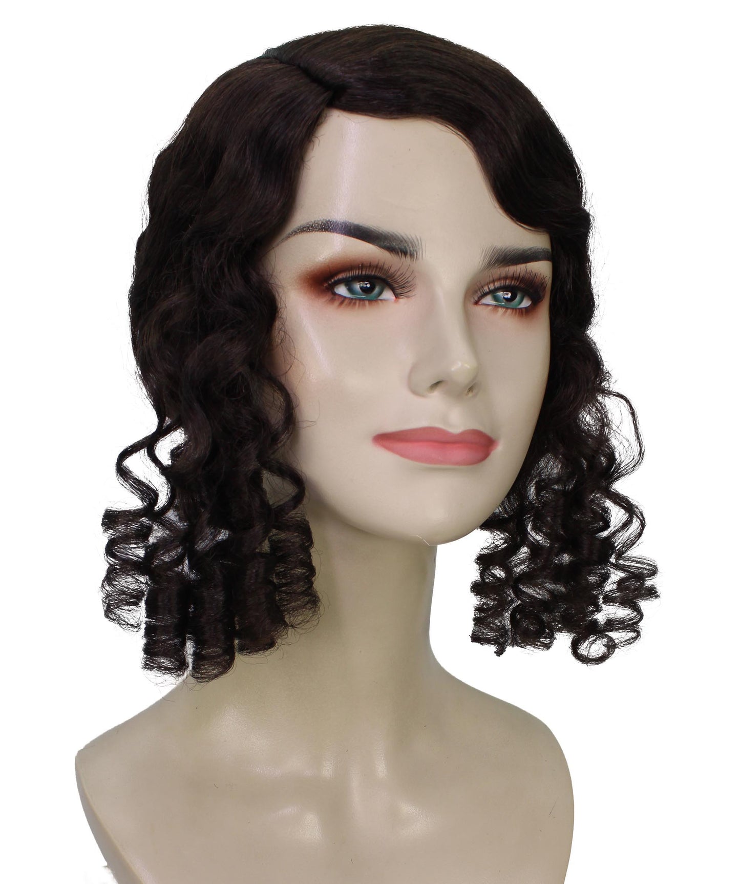 女性用 H-5866 ウィザードワールド ブラック カーリー ウィッチ ウィッグ ハロウィンに最適 難燃性合成繊維