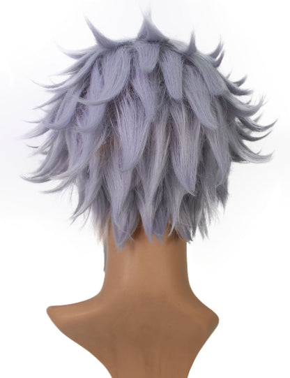 メンズファッション C-087 ショート C-パープルホワイト コスプレヒートスタイラブルウィッグ