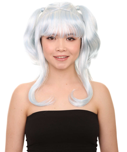Wigs2you ハロウィンパーティープレミアム レディース H-800 バナナエンジェルウィッグ スカイブルー色