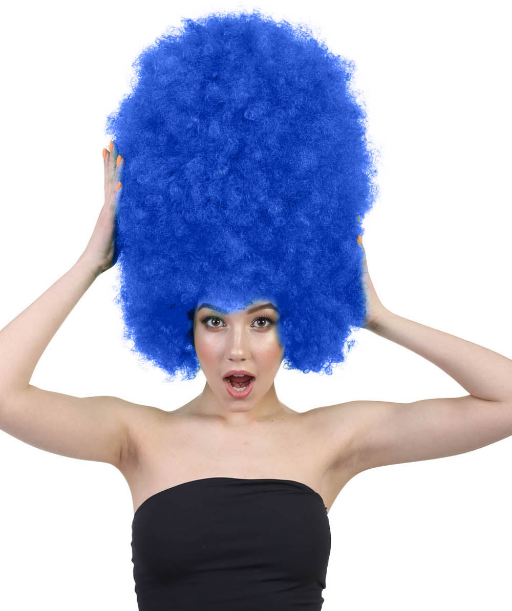 Wigs2youハロウィンパーティープレミアムレディースH-2005 着けやすい 非常に快適 スーパーサイズジャンボダークブルーアフロウィッグ