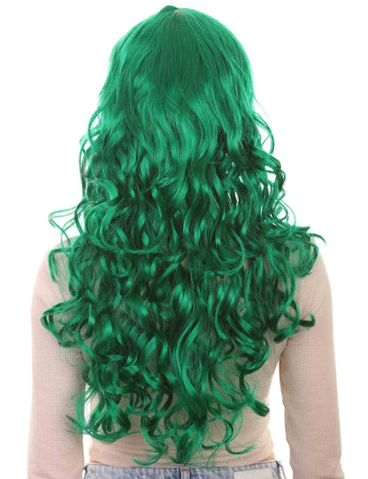Wigs2you ハロウィン パーティー プレミアム レディース H-663 ロング グリーン カール ウィッグ