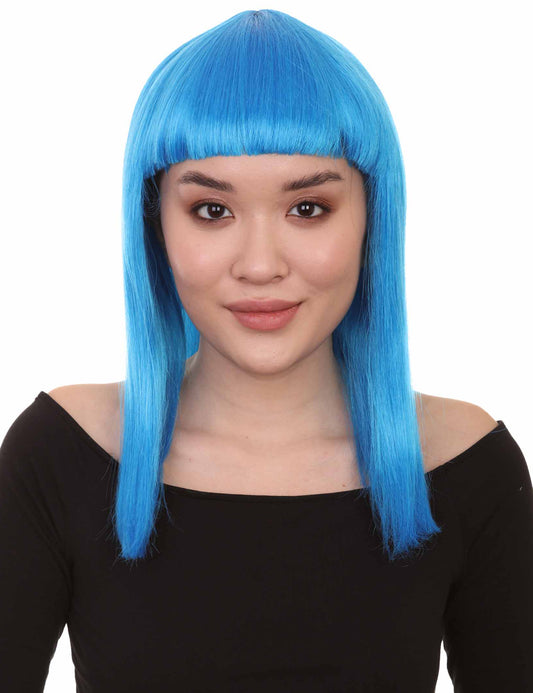 Wigs2you ハロウィン パーティー プレミアム レディース H-1376 簡単装着 快適フィット ブルーカラーウィッグ