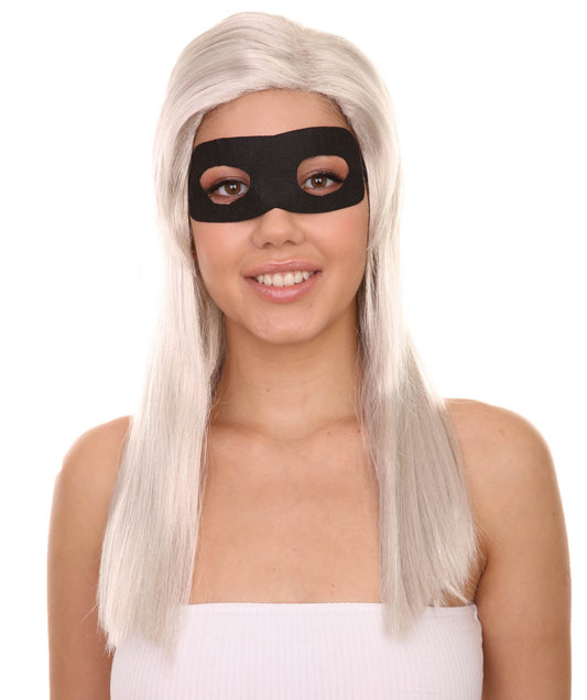 女性用 インクレディブルズ2 - インヴィジガール ヴァイオレット・パー グレーウィッグ マスクセット付き H-4589 TV/映画ウィッグ プレミアム 通気性の良いキャップレスキャップ