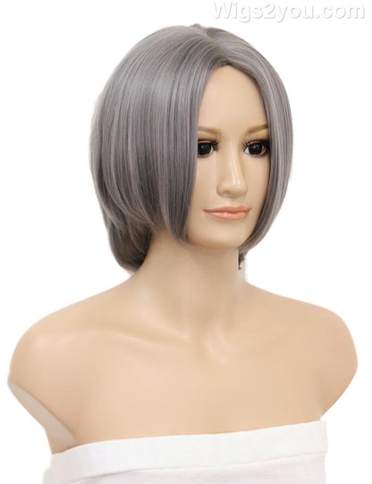 レディースファッション C-047 ショート C-ライトグレー コスプレ ヒートスタイルウィッグ