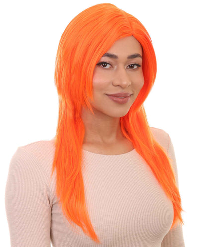 Wigs2you ハロウィンパーティープレミアム H-964 3レイヤーのパーティーガールウィッグ ネオンオレンジカラー