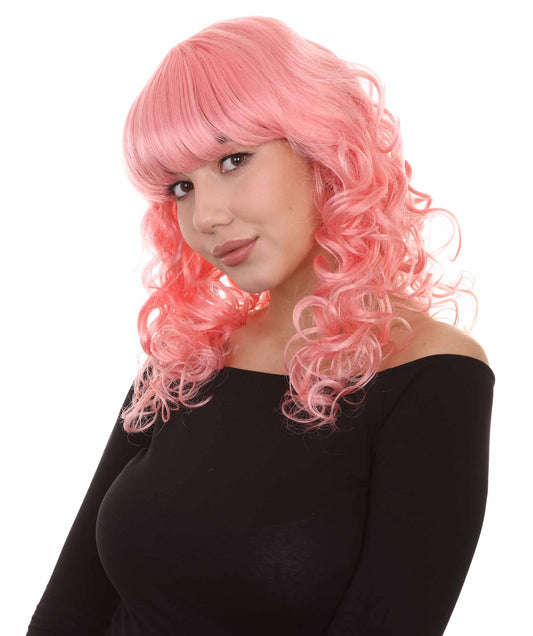 Wigs2you ハロウィンパーティー プレミアム レディース H-1012 着用しやすい ベラウィッグ コーラルカラー