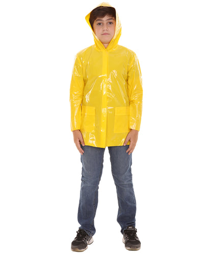 少年用 JCP-114(Kids) のイエローレインコートコスチューム ハロウィンにぴったり