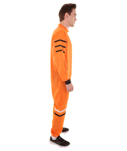 大人用メンズ JCO-290 宇宙飛行士 ジャンプスーツ 制服コスチューム オレンジのコスプレコスチューム