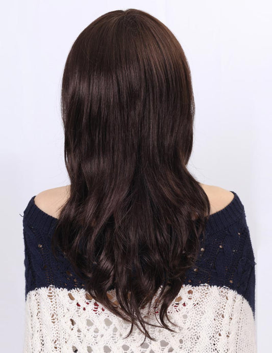女優ロングスタイル  ゆるーい巻きでとっても自然！ 女性らしいスタイルでどの年代の方にも大人気！ ウィッグネット付き W-418