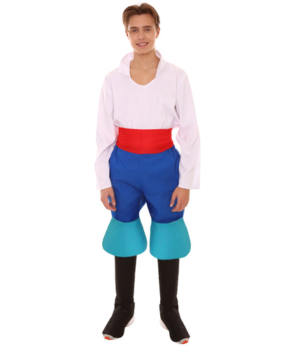 男性 JCP-144 のプリンス4ピースコスチューム ブルーとホワイトのコスプレコスチューム