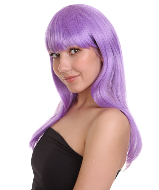 Wigs2you ハロウィン パーティー プレミアム レディース H-1048 とても快適なグラマー グリーン ウィッグ ライラック色