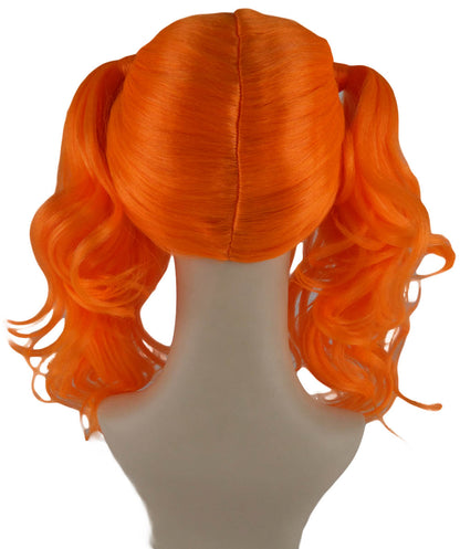Wigs2you ハロウィンパーティー プレミアム レディース H-736 ドリー ピグテール ウィッグ パンプキン オレンジ色