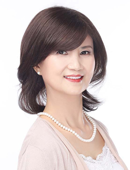 Mrs Styles 中長さ HHB-062 ストレート ヒューマンヘアブレンド パーフェクション ボリュームとカバレッジのため