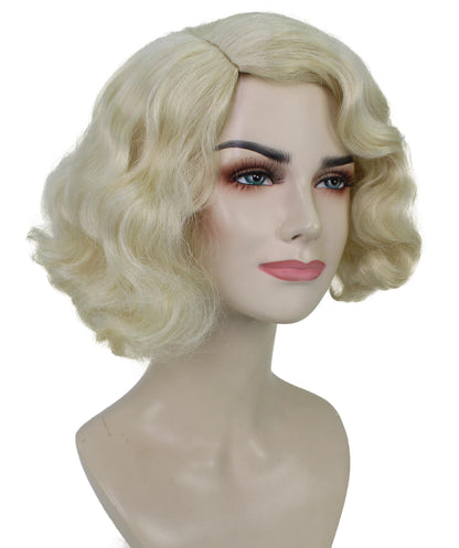 女性用 H-5865 アメリカン ハーフブラッド ウィッチ ブロンド ウィッグ ハロウィンに最適 難燃性合成繊維