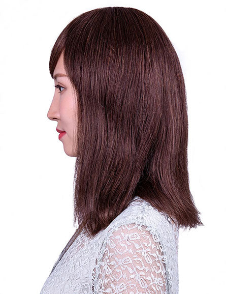 人毛100％ | 更に半手植えの高品質ウィッグ | 女性らしさと清楚さは両方を見せられる | 優しい印象のスタイル。HT-021