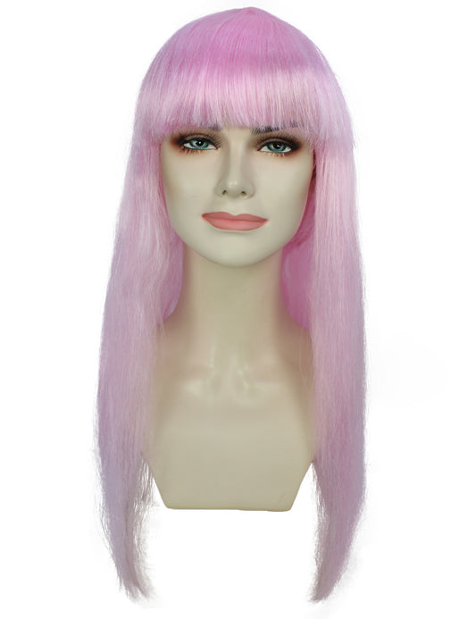 ハロウィンパーティ プレミアムレディース H-5332 ピンク ロングボブ ウィッグ
