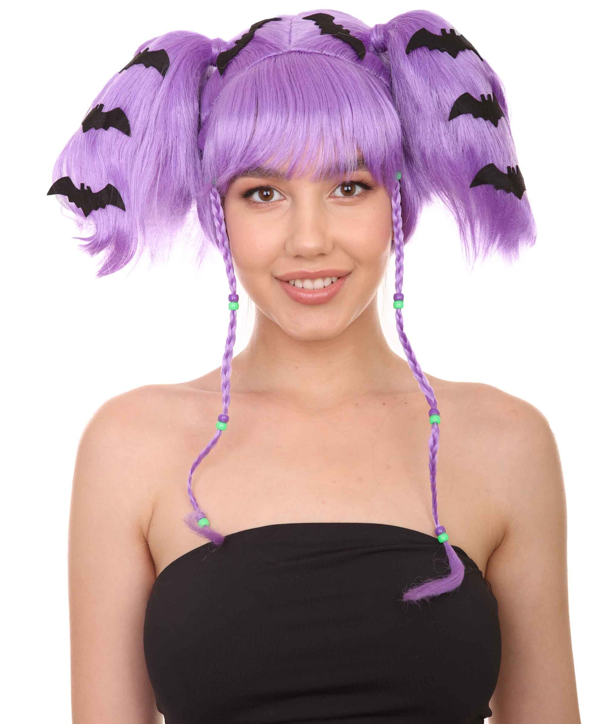 Wigs2you ハロウィンパーティープレミアム レディース H-707 バットエンジェルウィッグ ライラック色