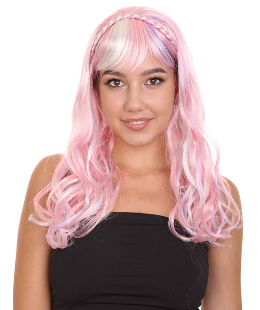 Wigs2you ハロウィンパーティ プレミアムレディース H-2052 着用しやすく とても快適 ピンクとパープルのオンブレウィッグ