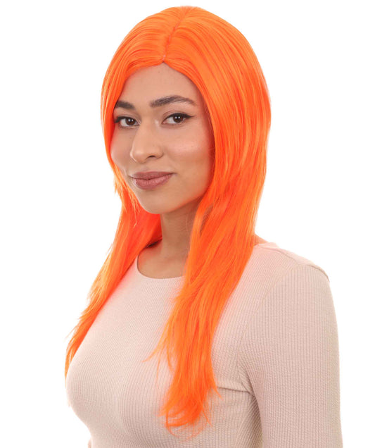 Wigs2you ハロウィンパーティープレミアム H-964 3レイヤーのパーティーガールウィッグ ネオンオレンジカラー
