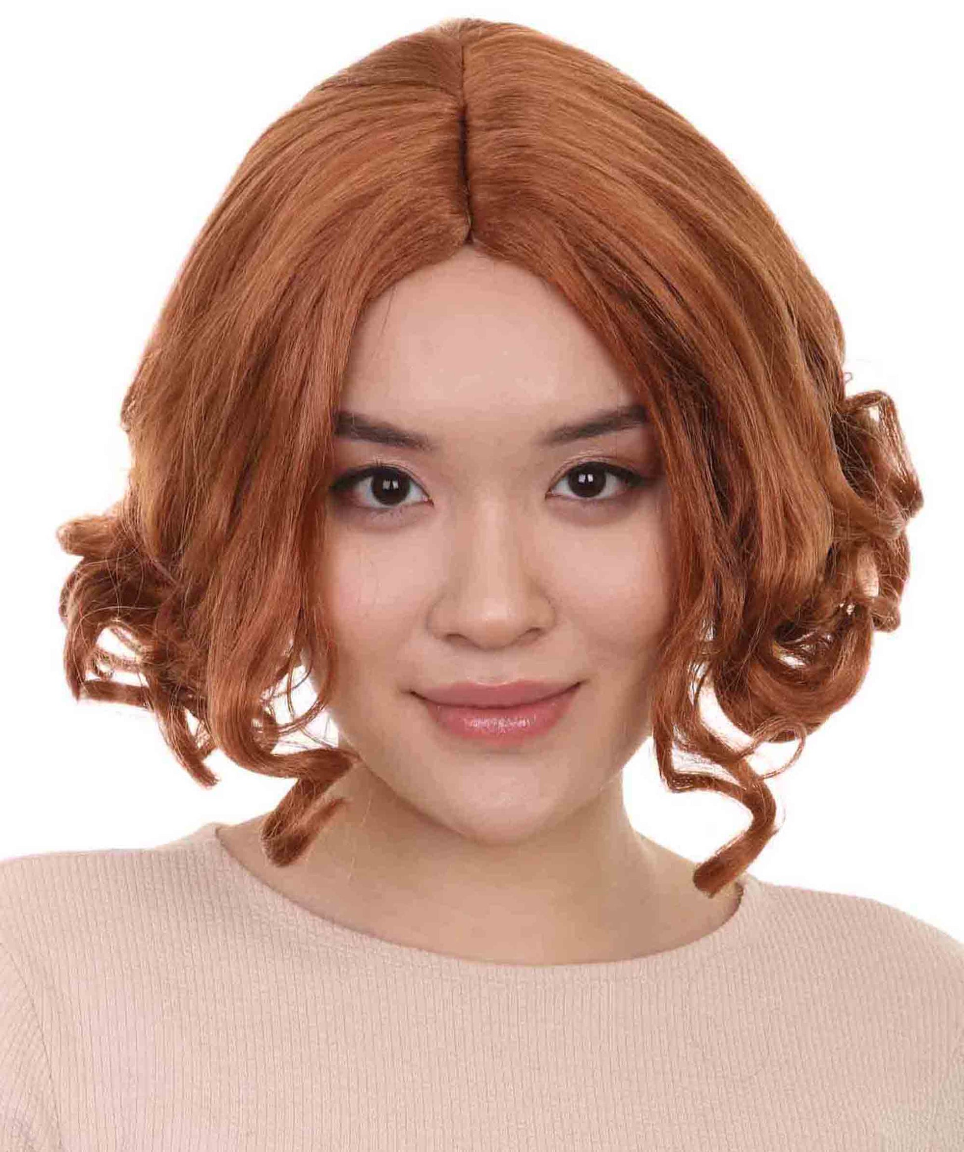 レディース Persona 5 Haru Okumura H-3842 ブラウン セクシーコスプレパーティーハロウィンウィッグ プレミアム 通気性の良い キャップレスキャップ