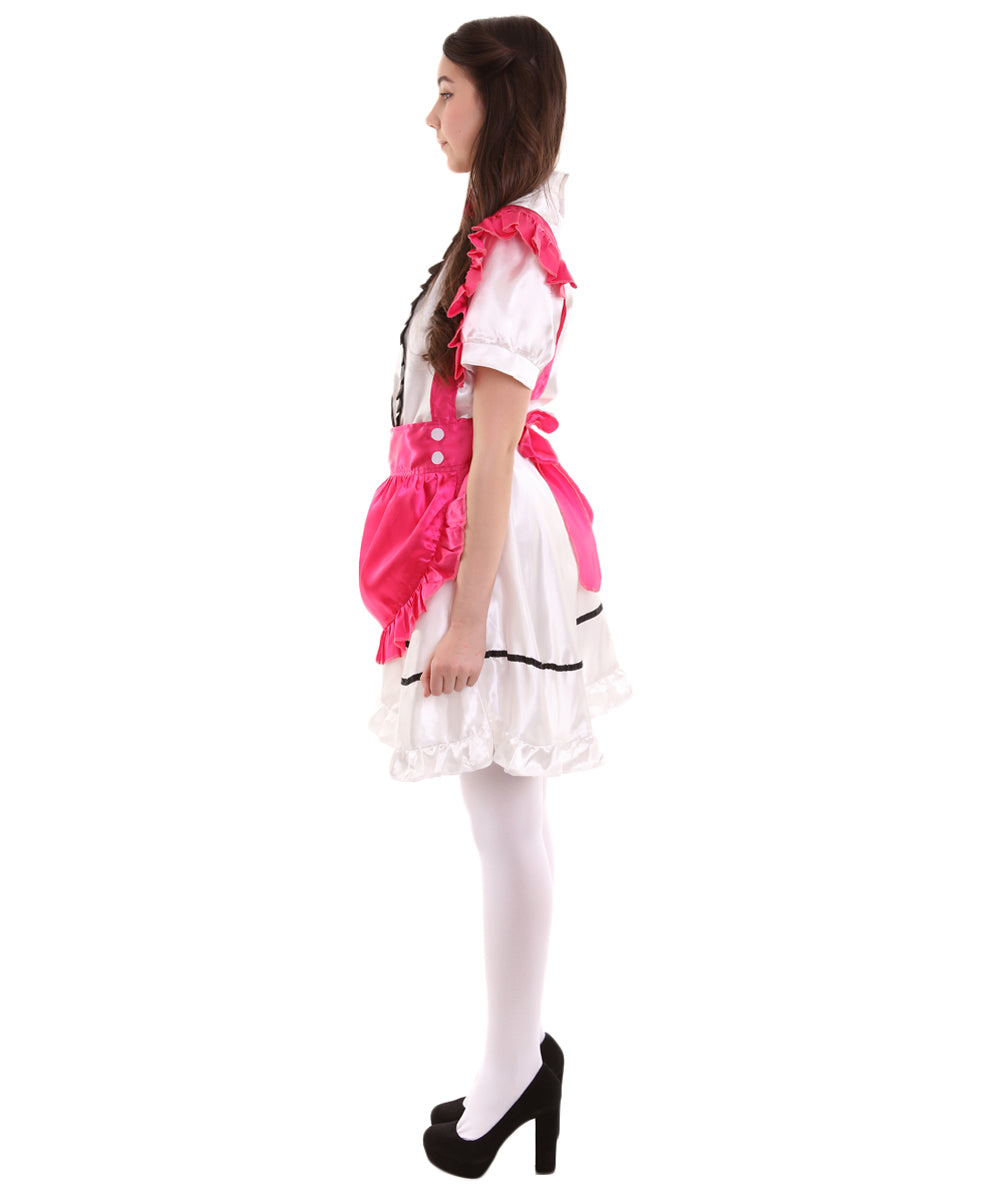 女性用 JCO-326_13 アニメ コスプレ フレンチメイド ファンシー ドレス ピンク コスプレ コスチューム