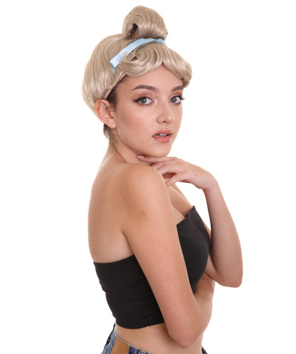 プリンセス シンデレラ ブロンドウィッグ H-4629 ストーリーブック&フェアリーテールウィッグ プレミアム通気性キャップレスキャップ