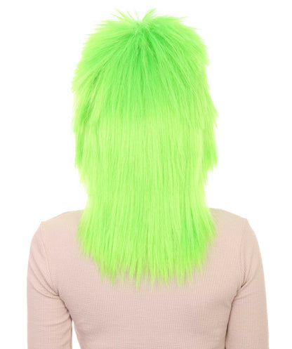 Wigs2you ハロウィン パーティー プレミアム H-1312 簡単に着用でき 快適なフィット感 80 年代女性ライム ロッカー スタイルウィッグ