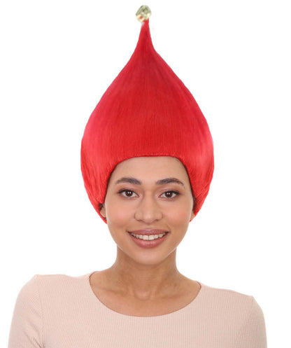 レディース レッド エルフ ウィッグ 2 H-3548 クリスマスウィッグ プレミアム 通気性の良い キャップレスキャップ