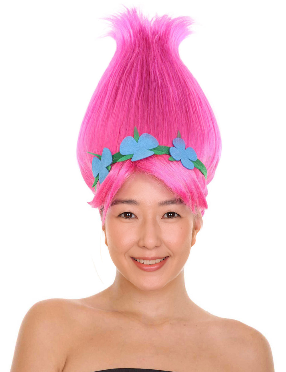 Wigs2you ハロウィン パーティー プレミアム レディース H-1448 着けやすい 快適なフィット感 コスプレウィッグ ポピートロールズ スタイル ピンクカラーウィッグ