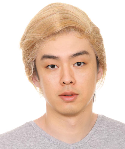 Wigs2you H-1591 プレジデント メンズウィッグ 耐熱ファイバー＆レースフロント ブロンドウィッグ | プレミアム通気性キャップレスキャップ