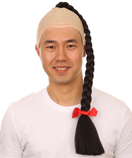 Wigs2you H-2162カンフーマスタースタイルメンズウィッグ黒編組コスプレウィッグ