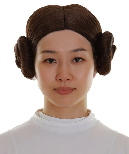 Wigs2you H-5283 コスプレウィッグ レディース ブラウン スペースバン ウィッグ フルウィッグ 前髪付き 耐熱ファイバー トレンドヘア アニメ風 ハロウィン 仮装 イベント パーティー