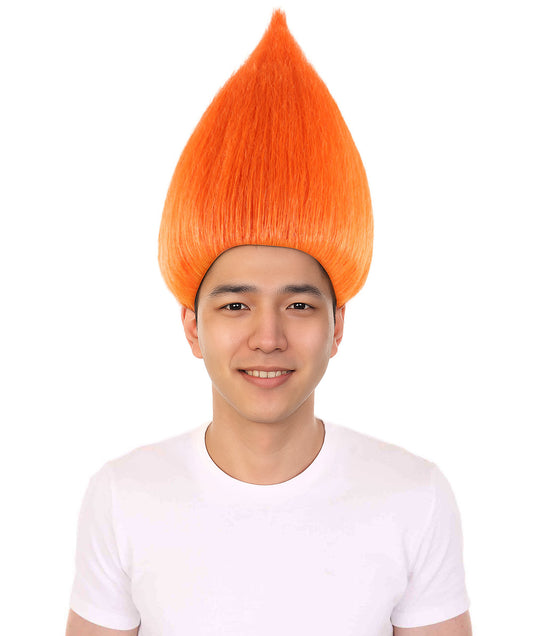 Wigs2you ハロウィンパーティープレミアム メンズ H-636 トロールズウィッグ オレンジ色