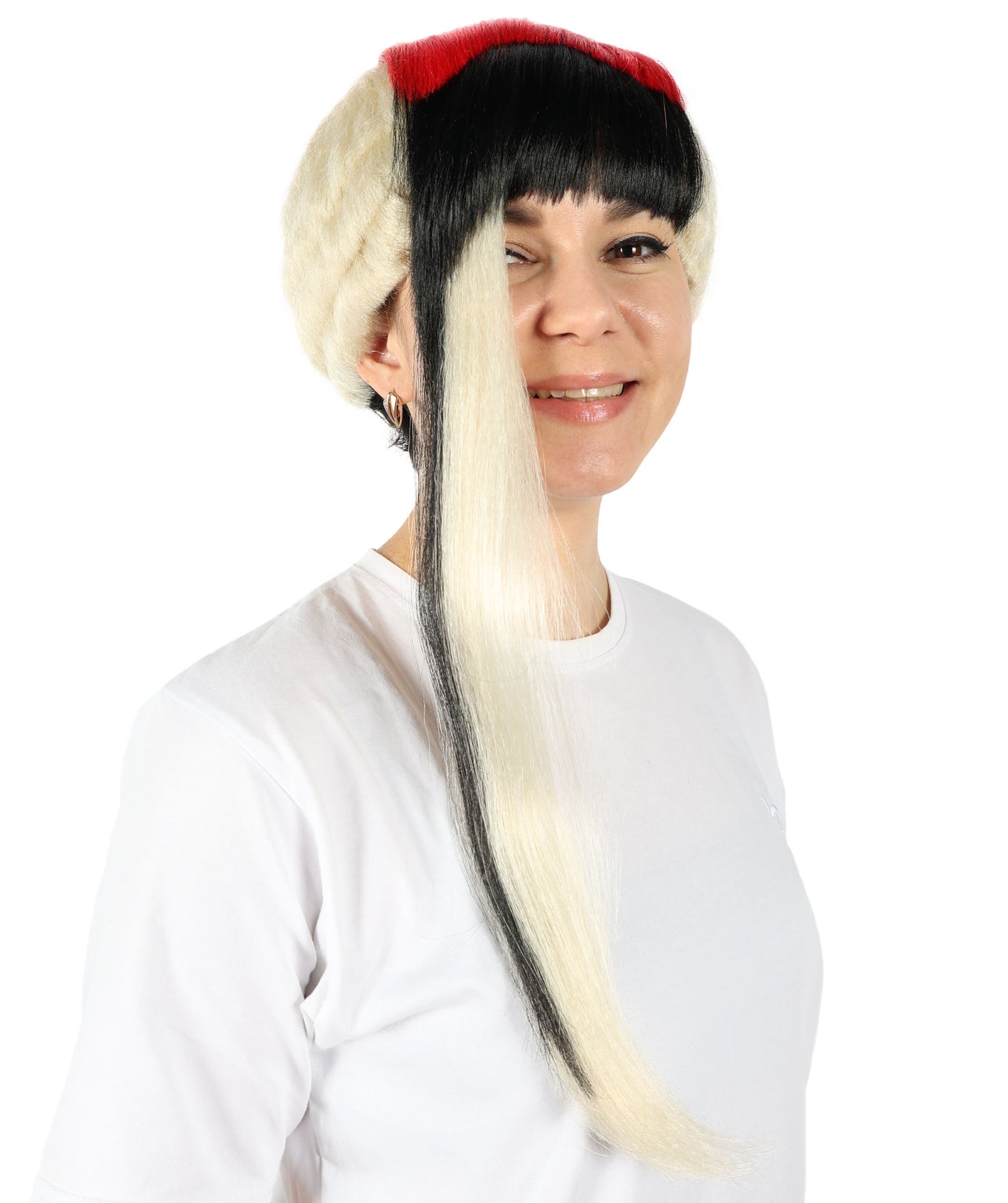 Wigs2you H-6858 大人用 エッジィ アシンメトリー ロング バング グラデーション ウィッグ | コスプレウィッグ | 耐熱合成ファイバー | 自然で軽量・通気性抜群のウィッグ