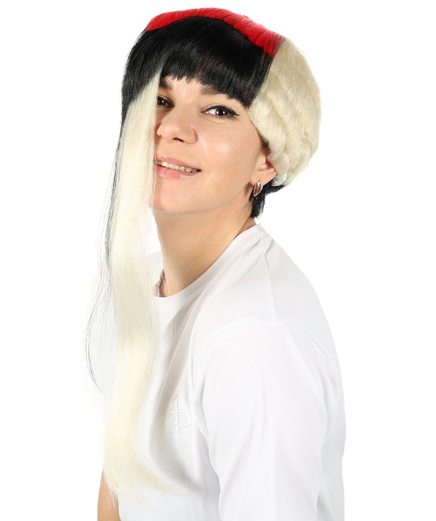 Wigs2you H-6858 大人用 エッジィ アシンメトリー ロング バング グラデーション ウィッグ | コスプレウィッグ | 耐熱合成ファイバー | 自然で軽量・通気性抜群のウィッグ