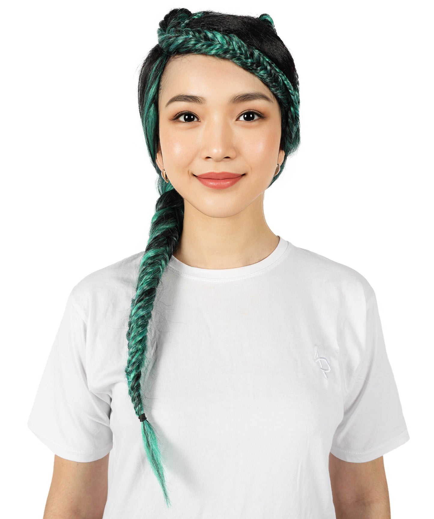 Wigs2you H-6859 大人女性用三つ編みポニーテールウィッグ（前髪付き）｜コスプレウィッグ｜難燃性合成繊維