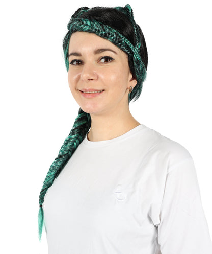 Wigs2you H-6859 大人女性用三つ編みポニーテールウィッグ（前髪付き）｜コスプレウィッグ｜難燃性合成繊維